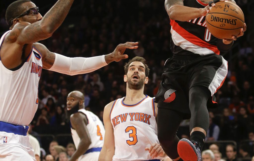Amar'e Stoudemire returns, Knicks fall to Trail Blazers