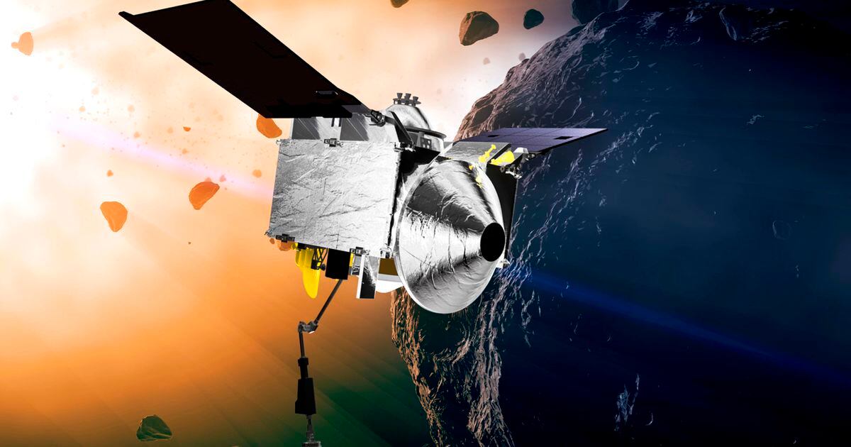 NASA spacecraft loaded with asteroid rubble begins 2year trip back to