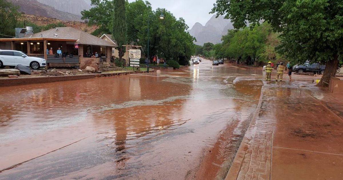 zion national park flash flood today