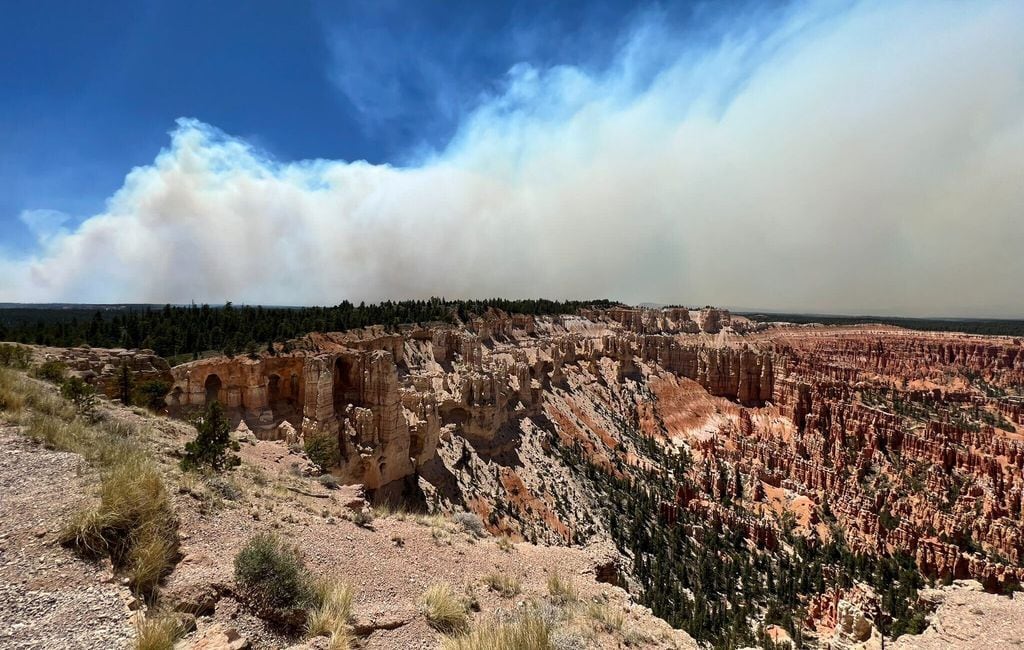 Utah wildfire still burning near Bryce Canyon National Park now 50%  contained