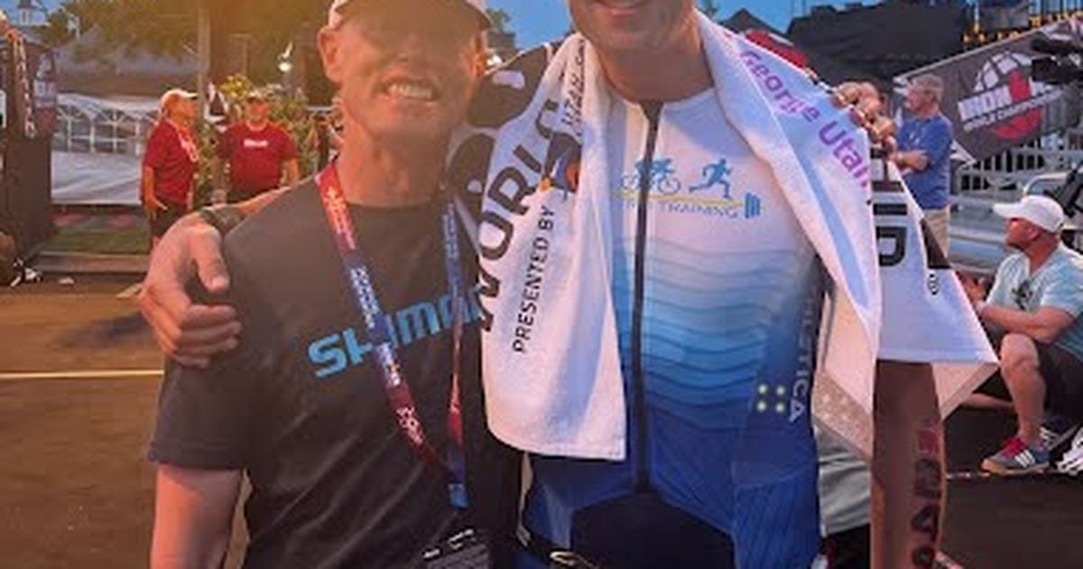 When Ironman World Championship triathlete surrenders, a Utah man with ALS walks him 13 miles to finish