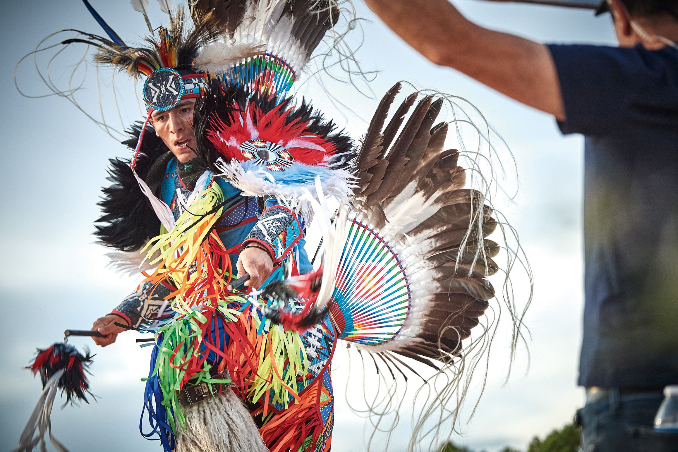 (Image courtesy Parfums Christian Dior) Dancer Canku One Star, a member of the Rosebud Sioux tribe, performs in a commercial for Christian Dior's men's fragrance Sauvage, filmed in southeast Utah.