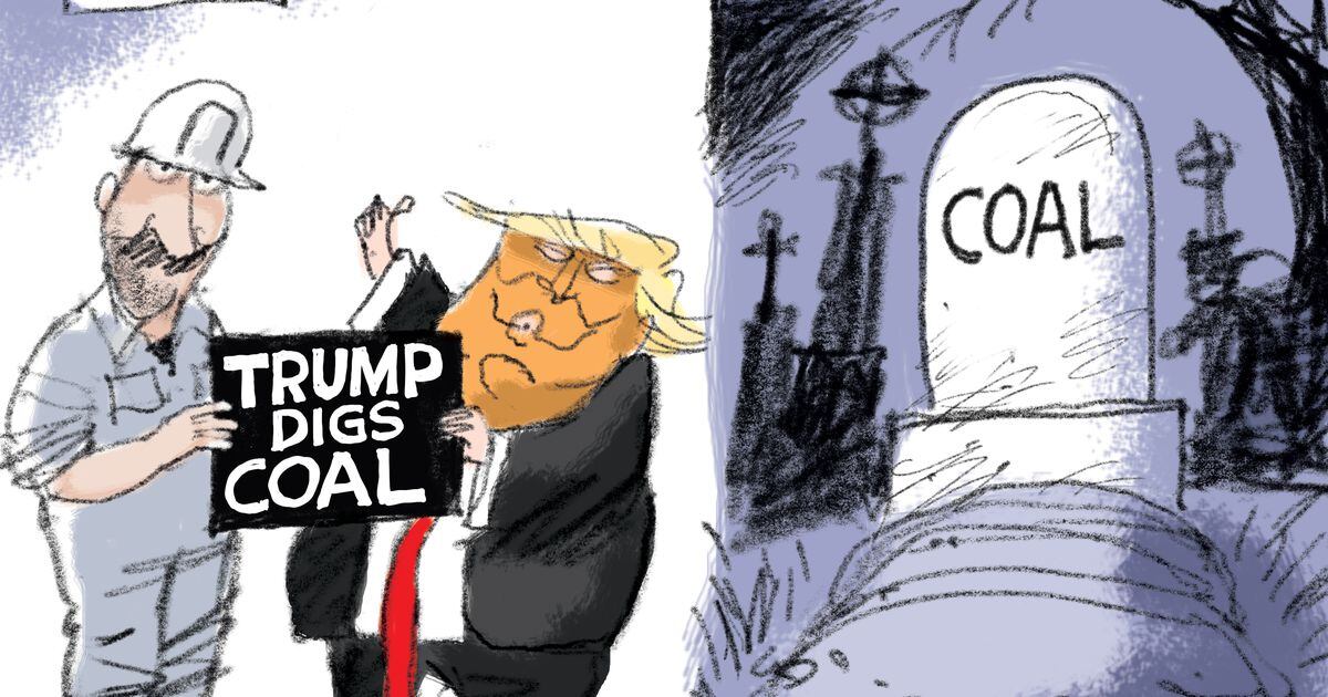 Bagley Cartoon: Trump Digs Coal - The Salt Lake Tribune