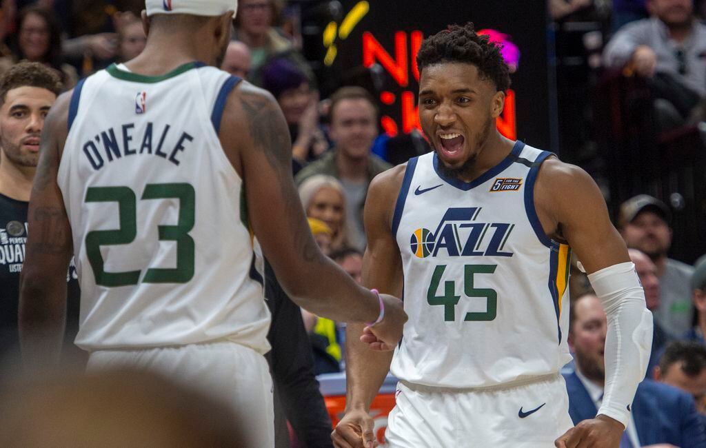 Utah Jazz Players Donovan Mitchell, Royce O'Neale Playing Against Each  Other In Video Game Tournament