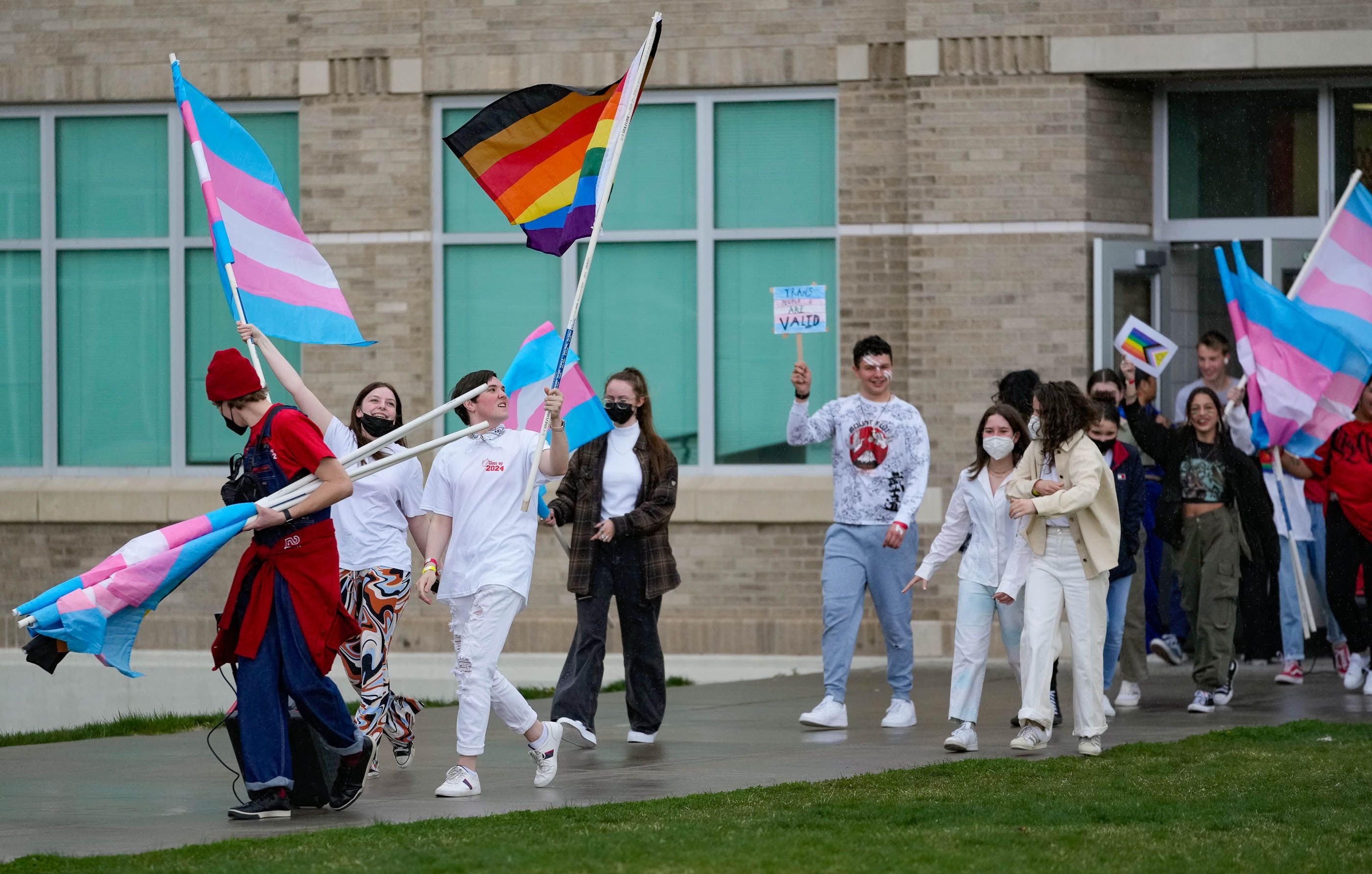 Guilderland High School students walk out to protest 'blackout' night