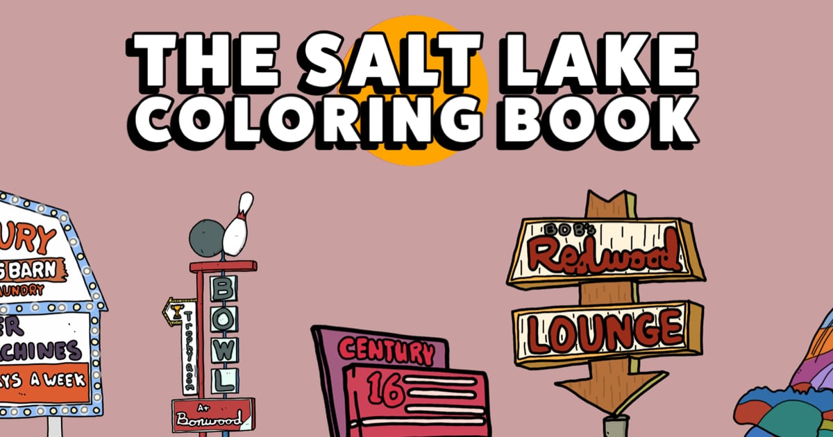 A Utah artist and ‘local rando’ collects his images of Salt Lake icons into a coloring book