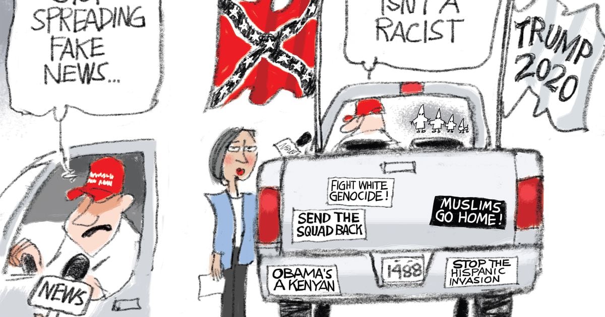 Bagley Cartoon: Trucking in Racism - The Salt Lake Tribune