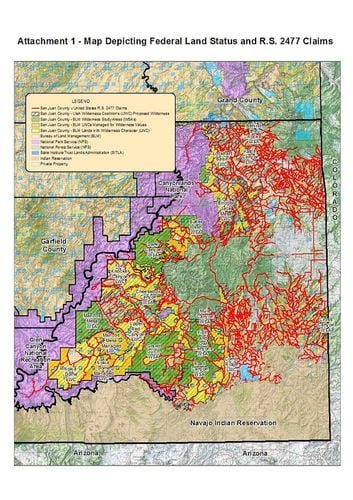 San Juan County Utah Parcel Map San Juan County Spent $360K On High-Priced, First-Class-Flying Attorneys  For Recapture Canyon Right Of Way