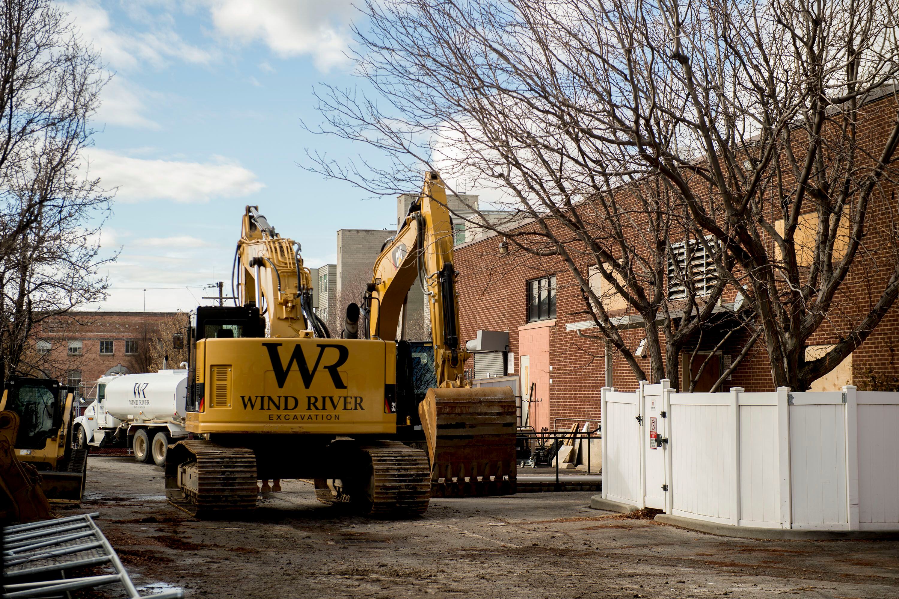 (Jeremy Harmon | The Salt Lake Tribune) Work crews prepare to tear down the old Road Home shelter in Salt Lake City on Monday, January 27, 2020. 