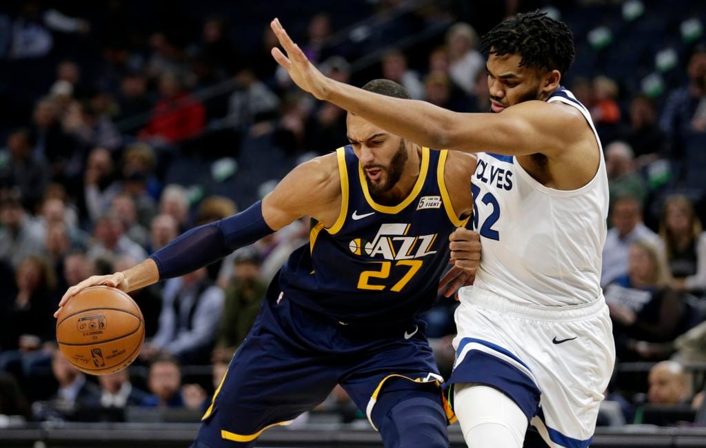 NBA player Rudy Gobert of the Utah Jazz wore custom The Legend of Zelda  shoes for his game on Mar. 29, 2018 vs. the Boston Cel…