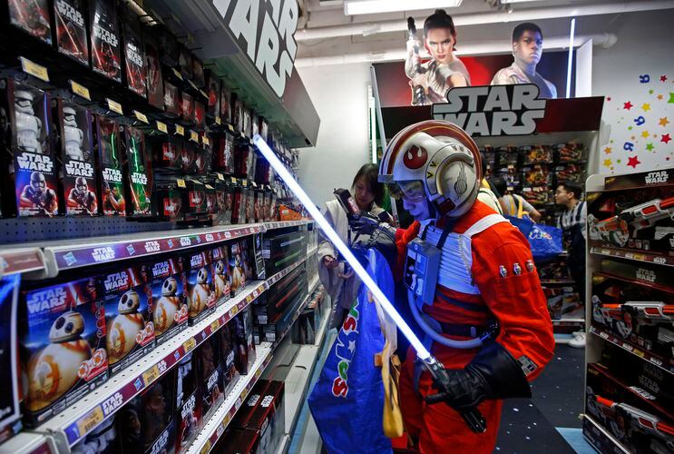 Disney's Force Friday: See the new 'Star Wars' movie merchandise fans  flocked to stores early to buy – Orange County Register