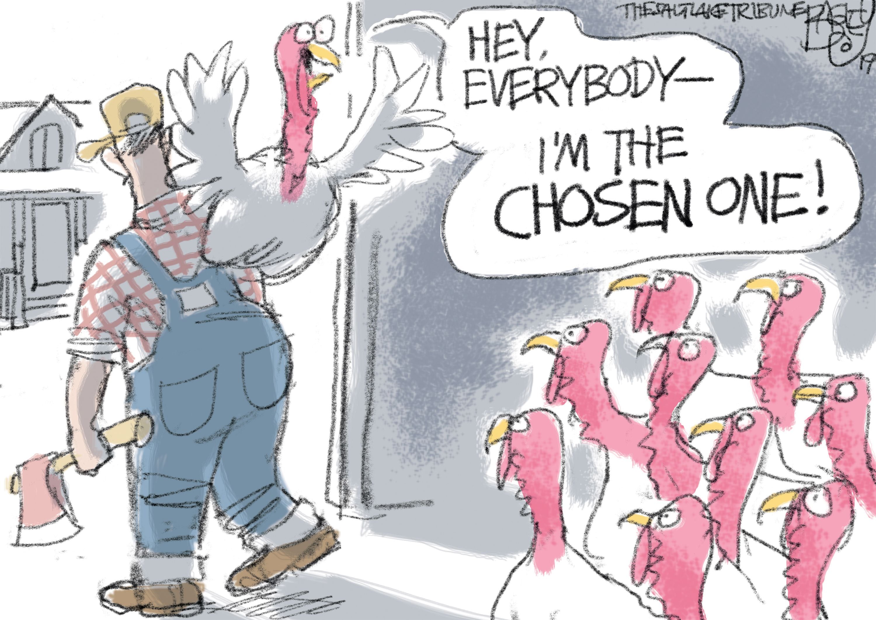 (Pat Bagley | The Salt Lake Tribune) This cartoon, titled “The Chosen One,” appears in The Salt Lake Tribune on Thursday, Nov. 28, 2019.