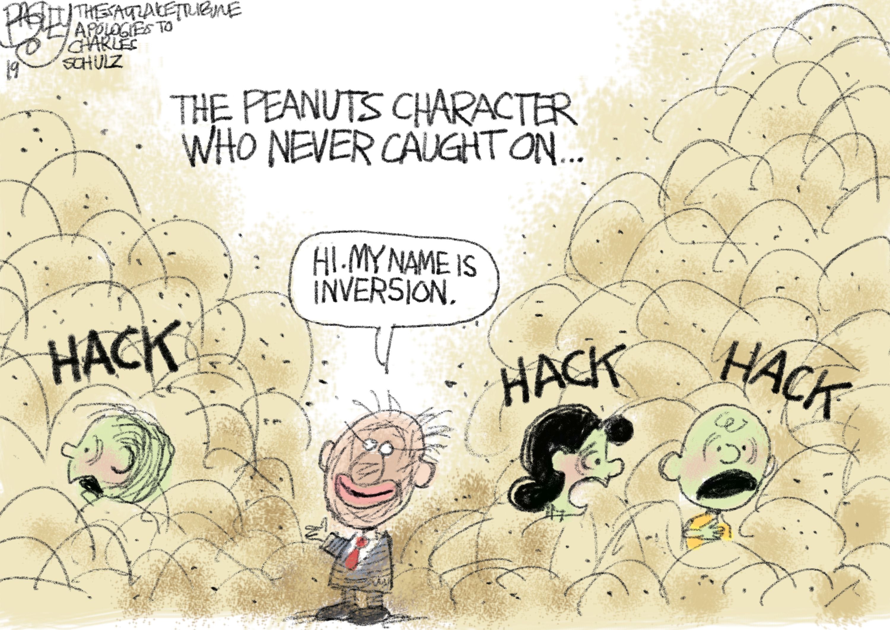 (Pat Bagley | The Salt Lake Tribune) This cartoon, titled "The Peanuts Character You've Never Heard Of," appears in The Salt Lake Tribune on Wednesday, Dec. 4, 2019.