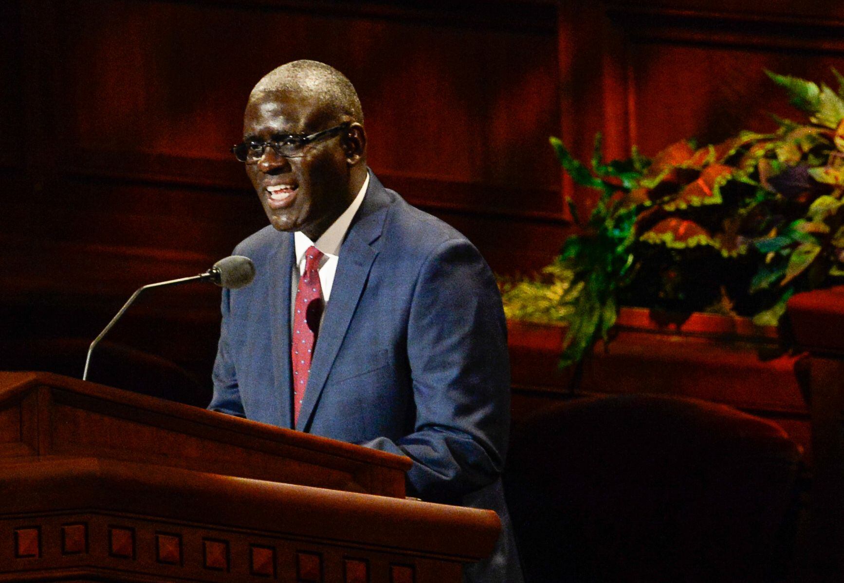 (Francisco Kjolseth | The Salt Lake Tribune) Peter M. Johnson, general authority seventy of The Church of Jesus Christ of Latter-day Saints speaks to the congregation of the 189th twice-annual General Conference in Salt Lake City on Sunday, Oct. 6, 2019.