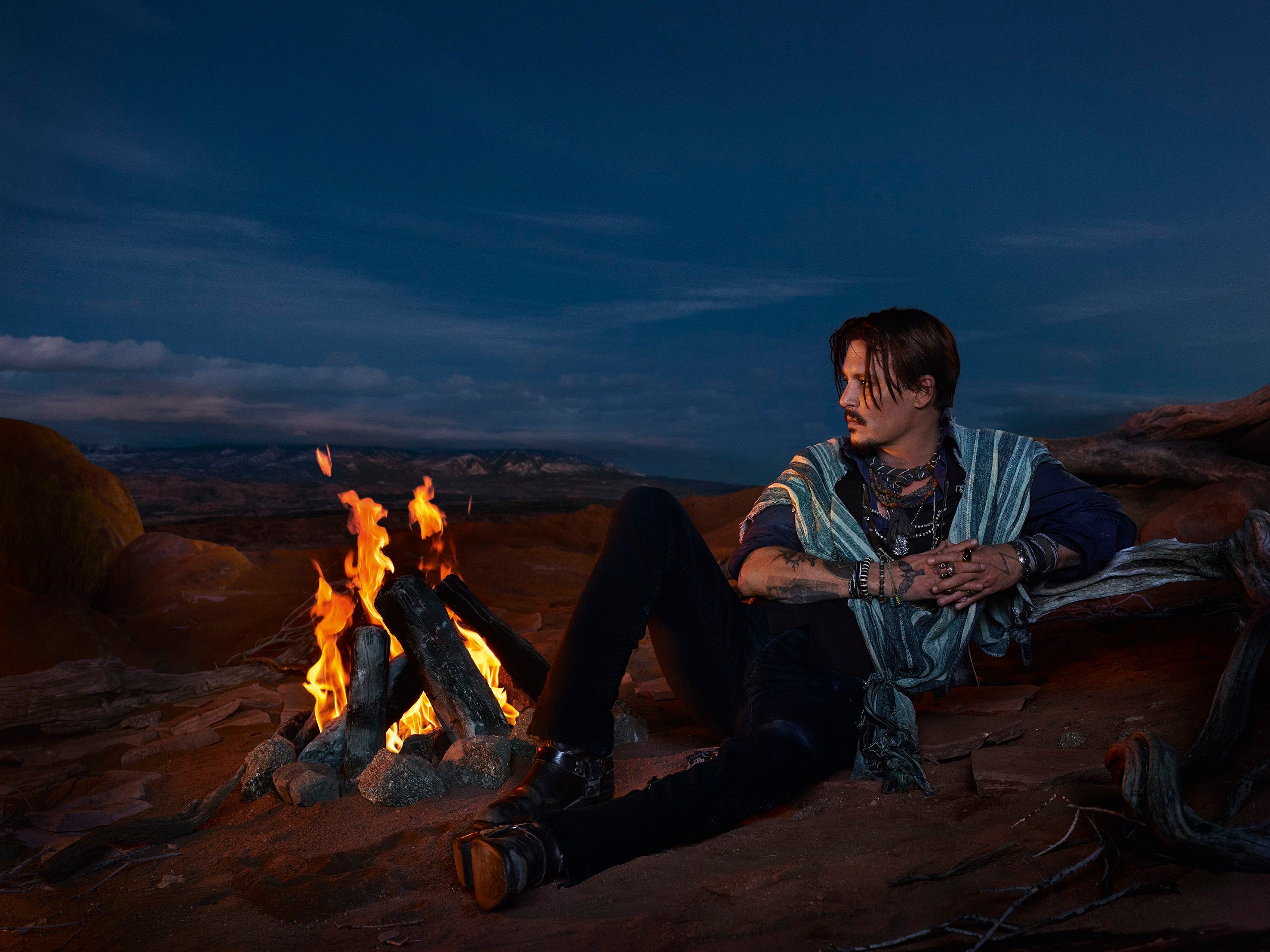 (Image courtesy Parfums Christian Dior) Actor Johnny Depp is the star in a commercial for Christian Dior's men's fragrance Sauvage, filmed in southeast Utah.