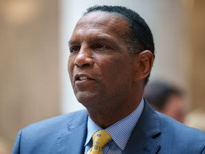 (Trent Nelson  |  The Salt Lake Tribune) Rep. Burgess Owens at the Capitol building in Salt Lake City on Wednesday, Feb. 15, 2023.