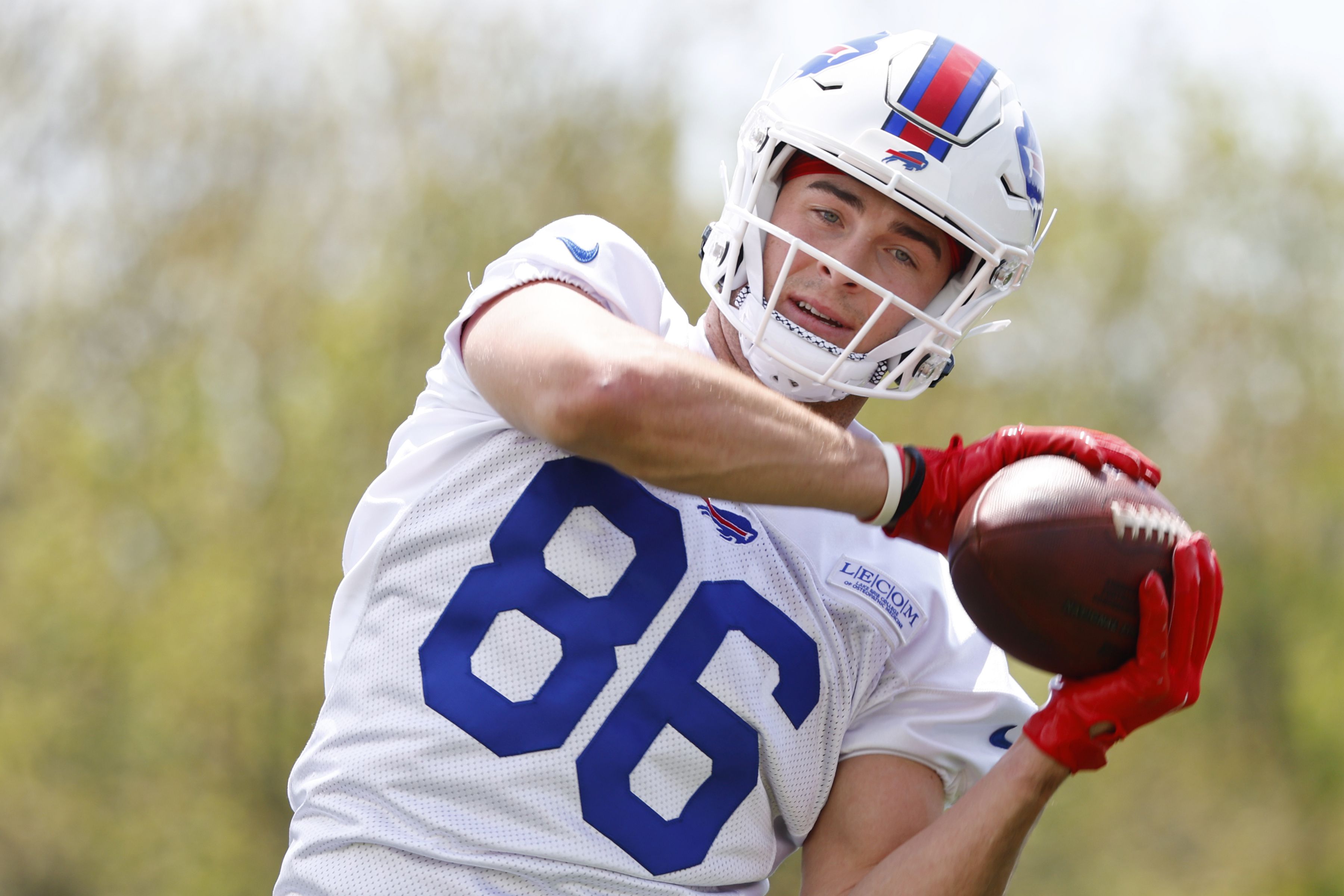 Josh Allen speaks to reporters at Buffalo Bills minicamp 