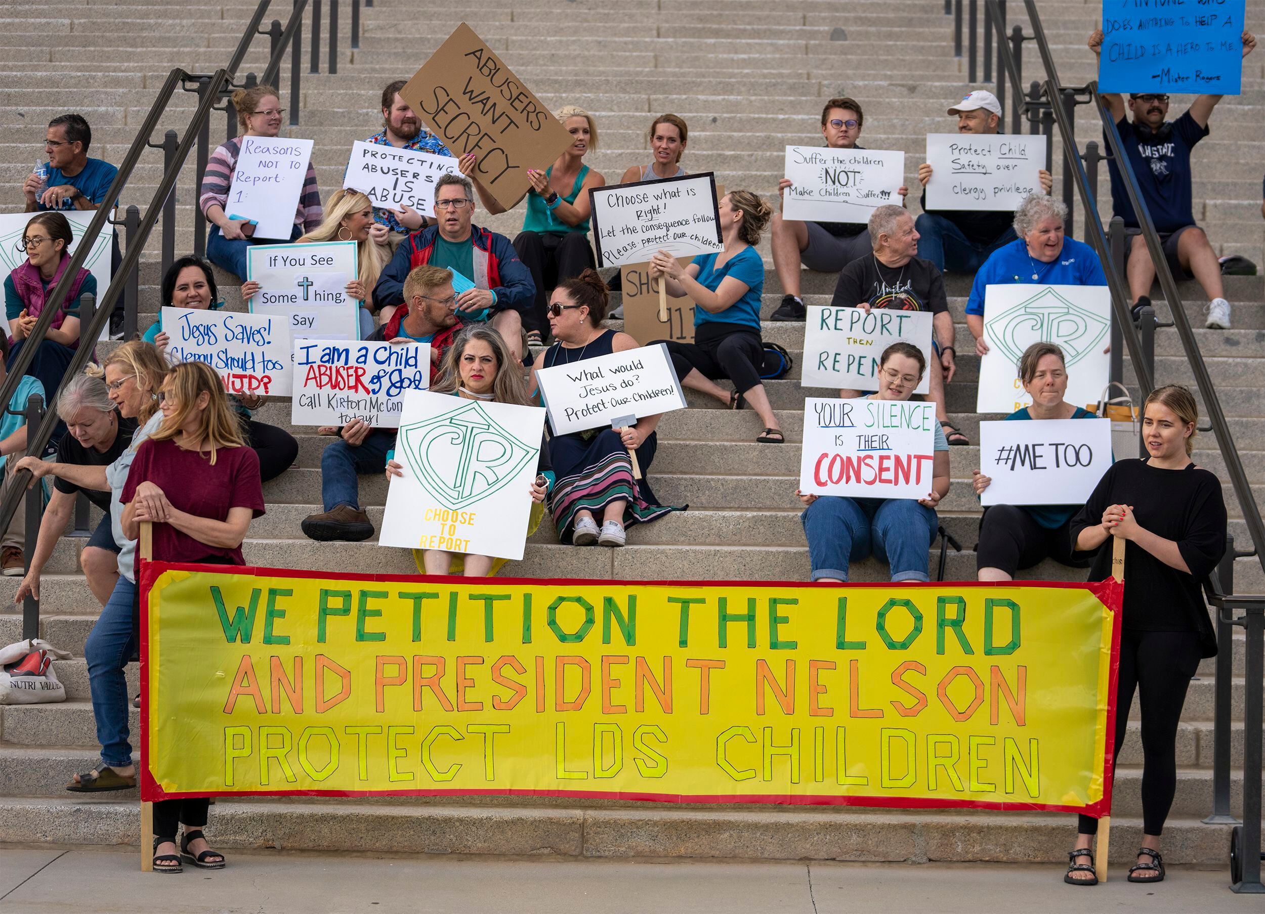 The protesters' rally call — 'protect the children