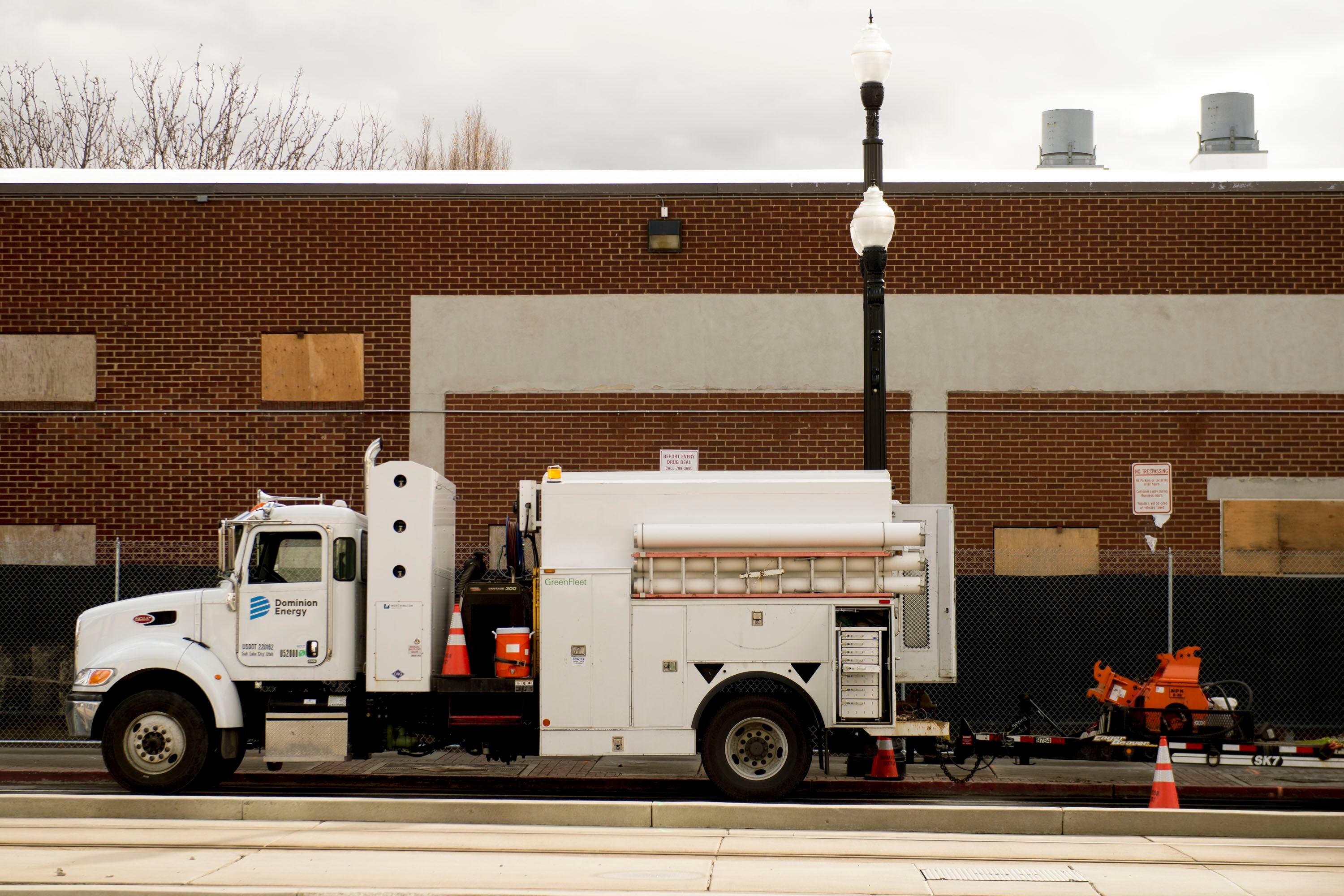 (Jeremy Harmon | The Salt Lake Tribune) Utility work is under way at the old Road Home shelter in Salt Lake City on Monday, January 27, 2020. 