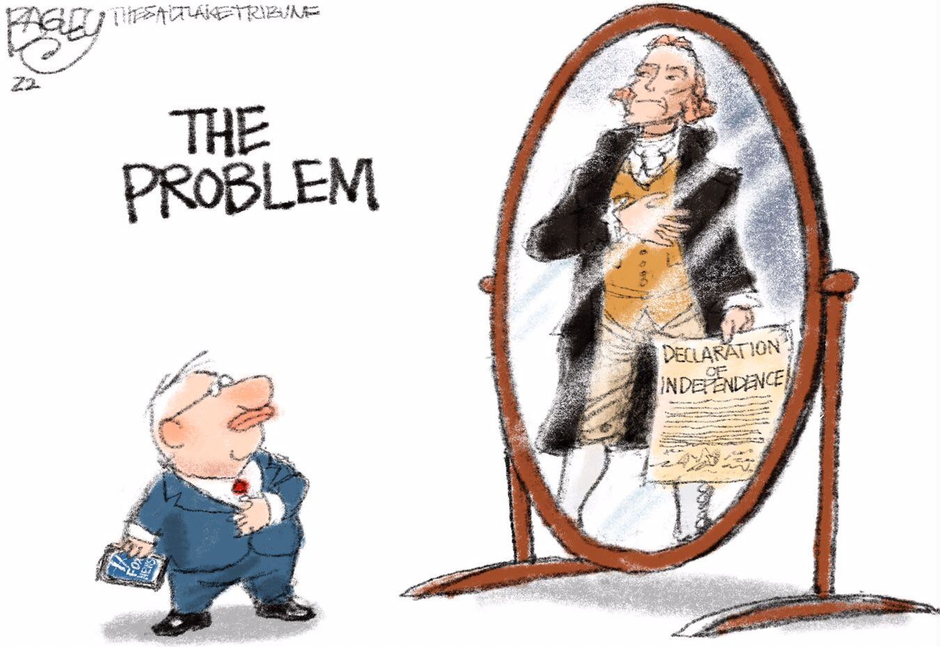 Declaration Of Independence Paper Cartoon