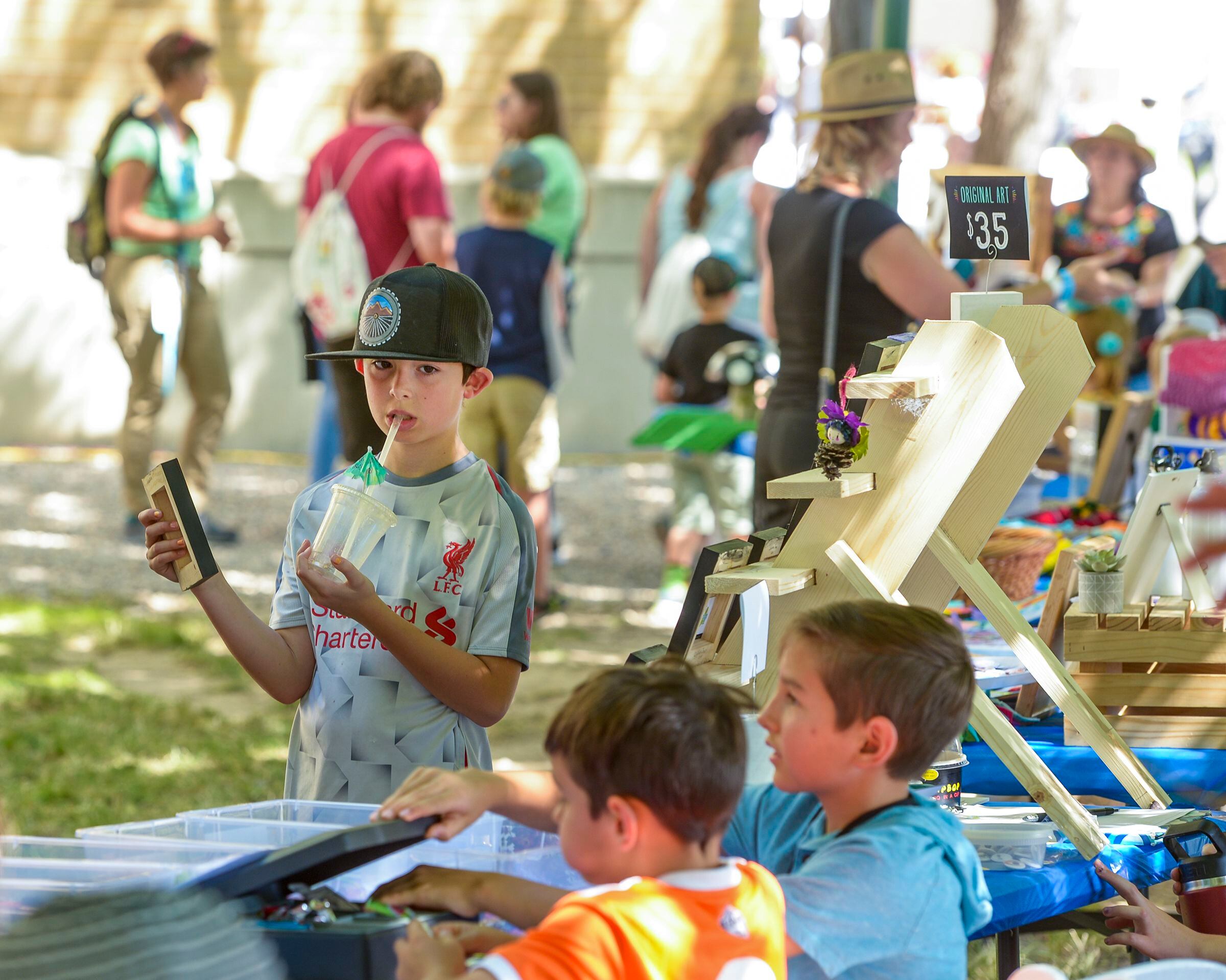 (Leah Hogsten | The Salt Lake Tribune) Craft Lake CityÕs DIY Festival features Kid Row, where children 14 and under make and sell their products. Craft Lake CityÕs DIY Festival is UtahÕs largest local, three day arts festival with over 300 artisans, DIY engineers, vintage vendors and craft food creators.