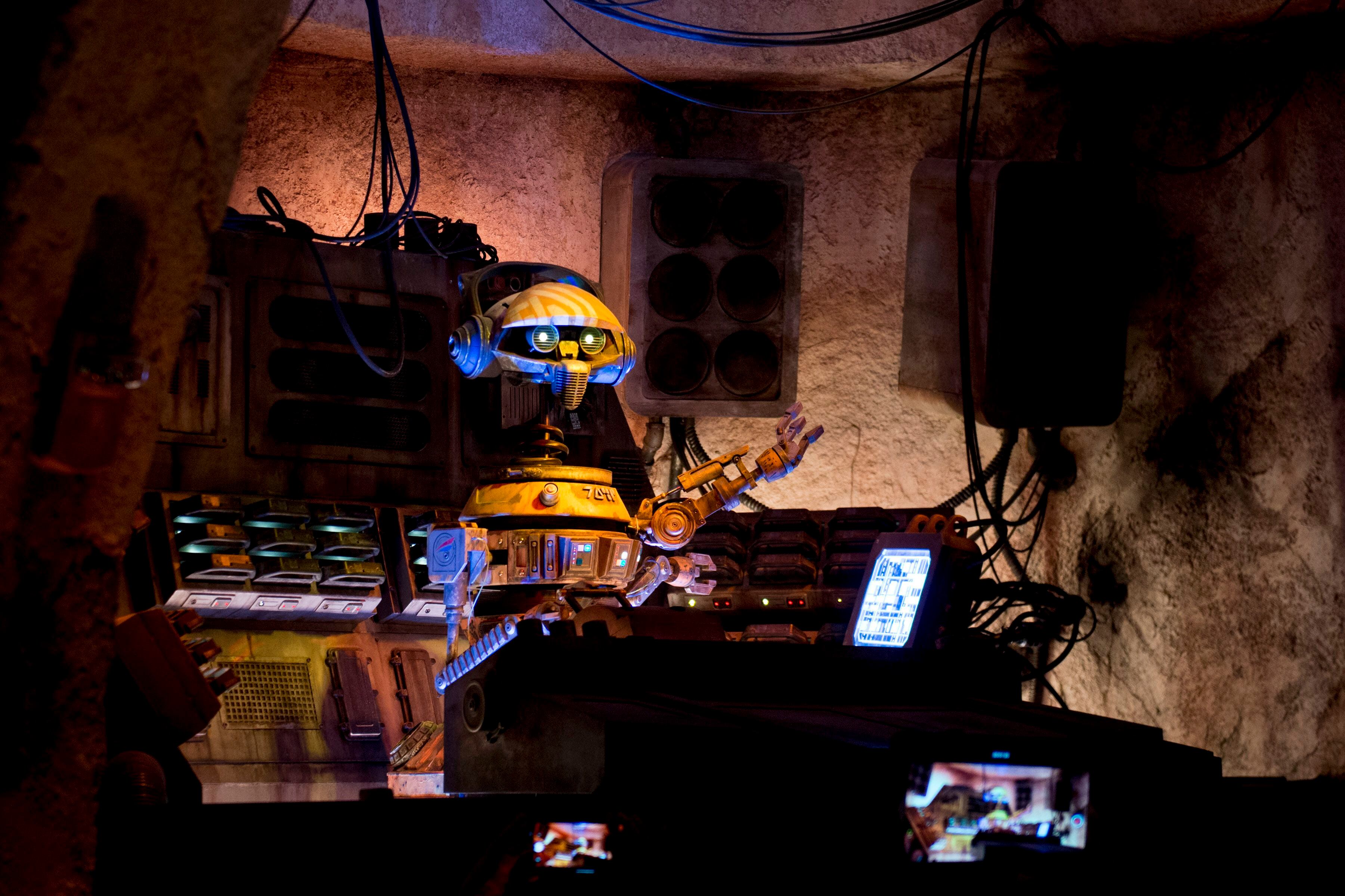 (Jeremy Harmon | The Salt Lake Tribune) DJ R-3X plays music at Oga's Cantina in Black Spire Outpost at Star Wars: Galaxy's Edge in Anaheim, Ca. on Wednesday, May 29, 2019. The cantina is reminiscent of the one in the original Star Wars film from 1977.