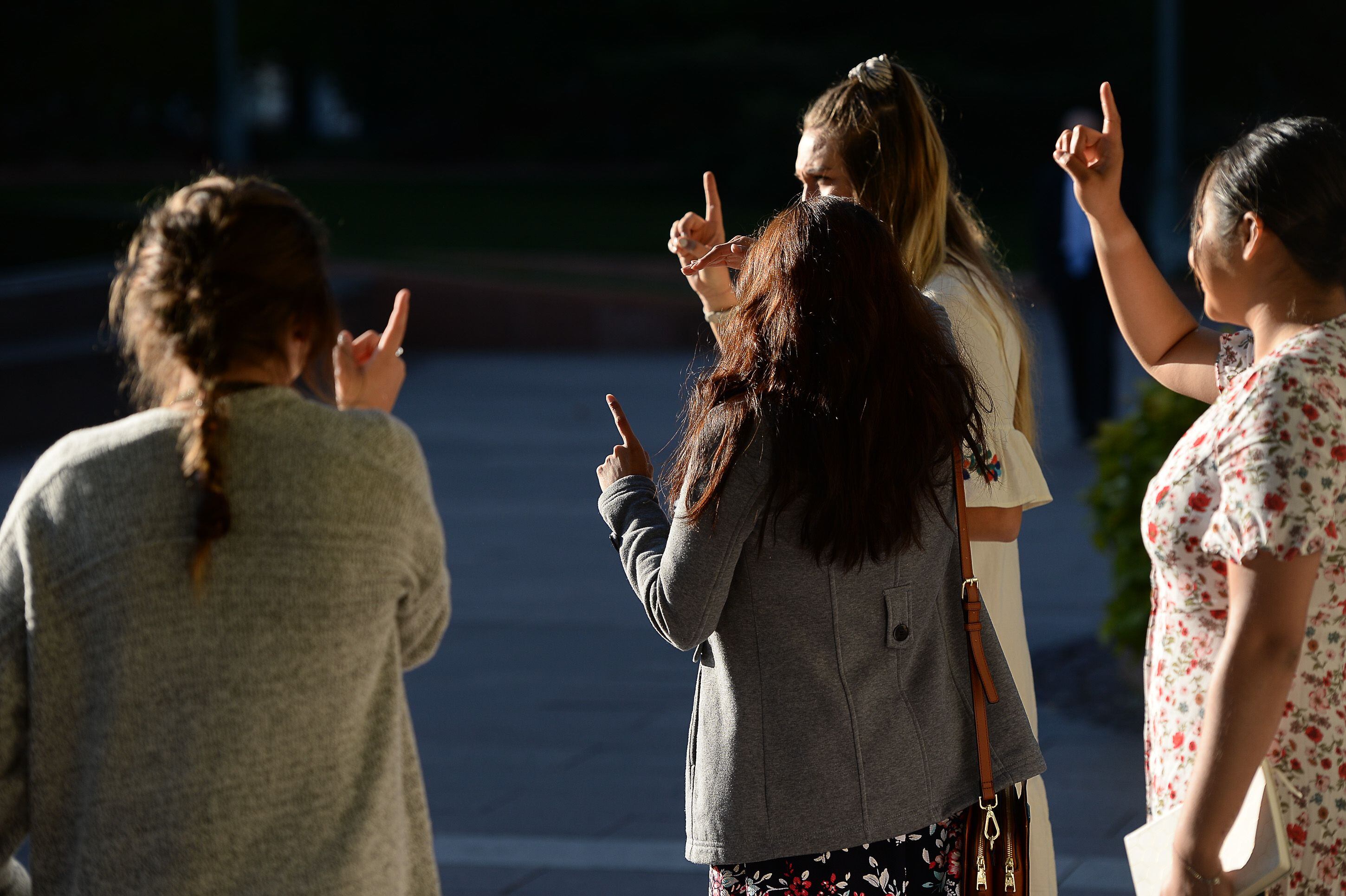 (Francisco Kjolseth | The Salt Lake Tribune) People hope for tickets as they arrive for the Sunday session of the 189th twice-annual General Conference of The Church of Jesus Christ of Latter-day Saints at the Conference Center in Salt Lake City on Sunday, Oct. 6, 2019.