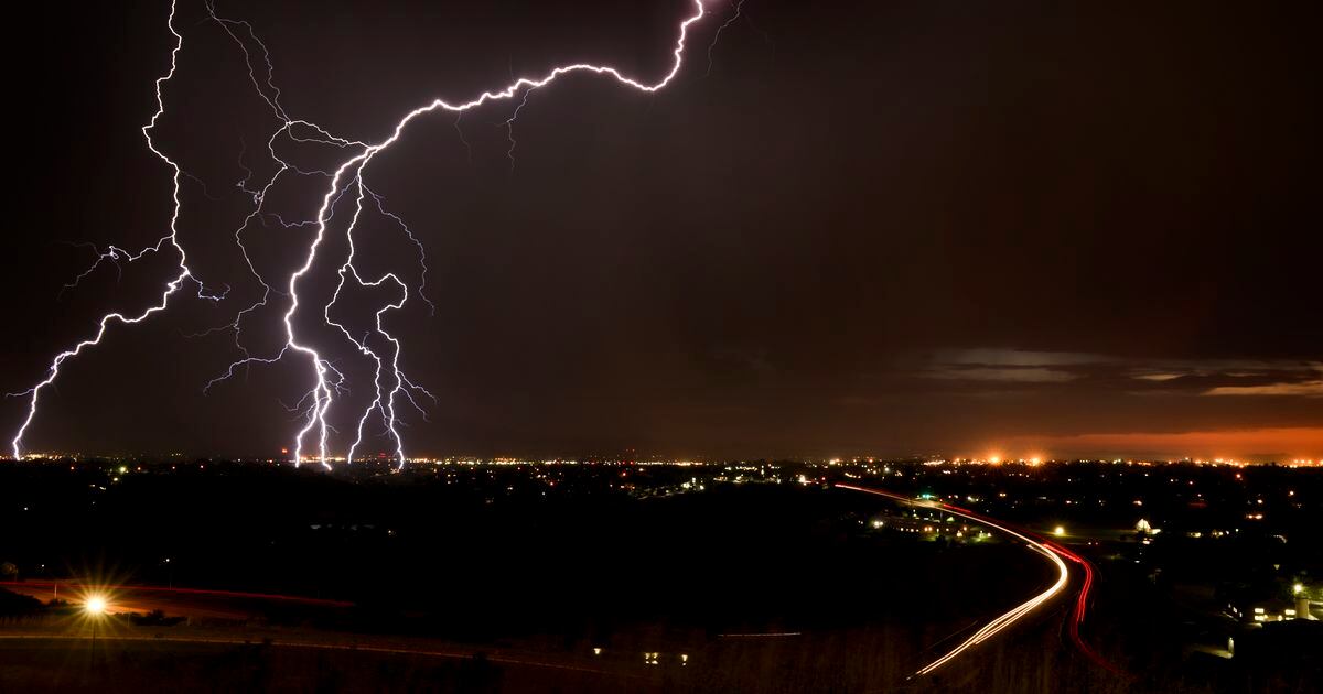 A wet but electrically charged night on the Wasatch Front