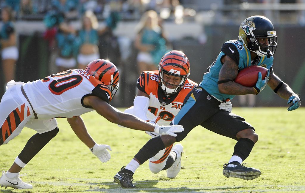 NFL: Mickens delivers knockout blow, Jaguars handle Bengals 23-7