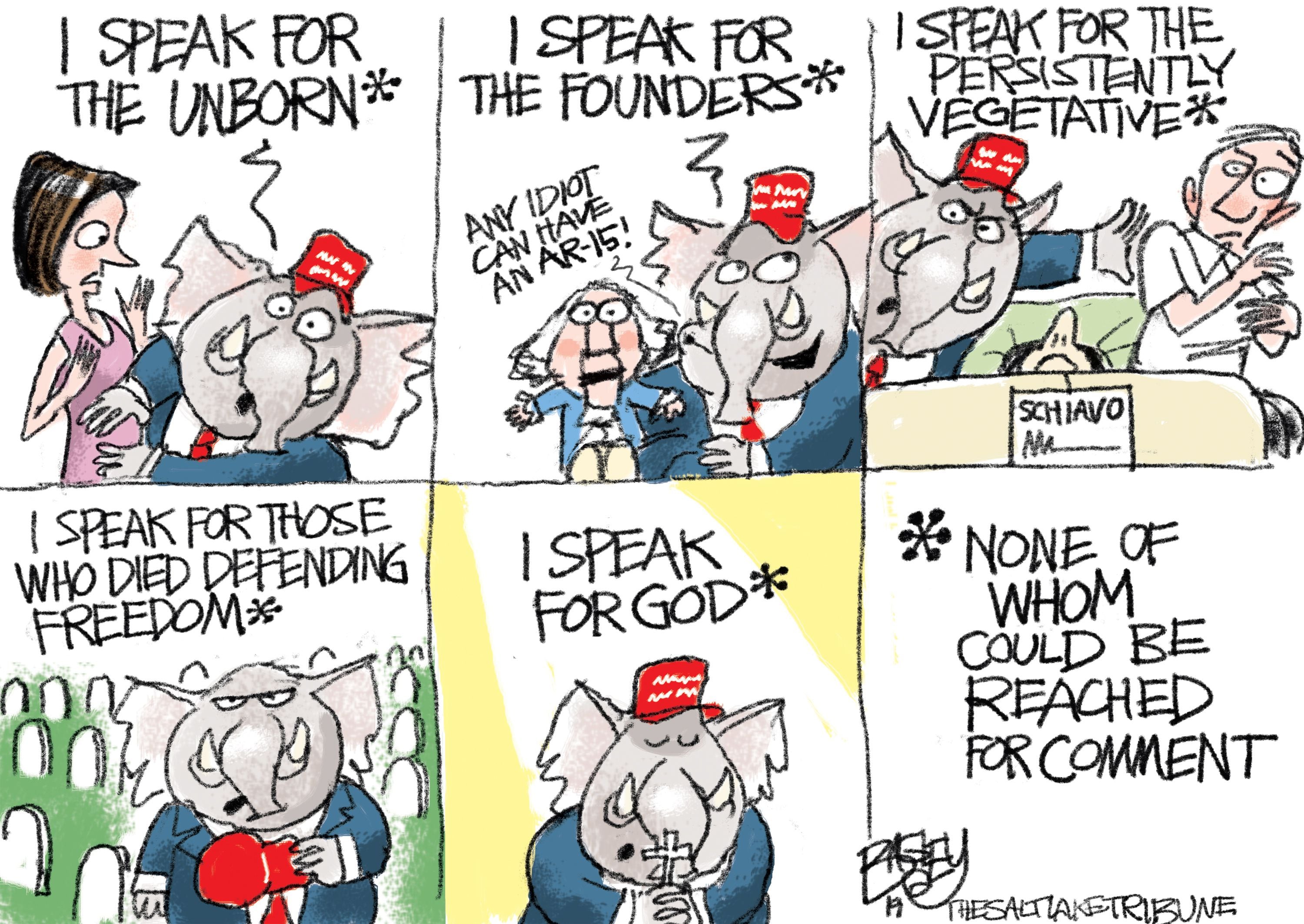 (Pat Bagley | The Salt Lake Tribune) This cartoon, titled "Speaker for the Speechless," appears in The Salt Lake Tribune on Friday, May 17, 2019.