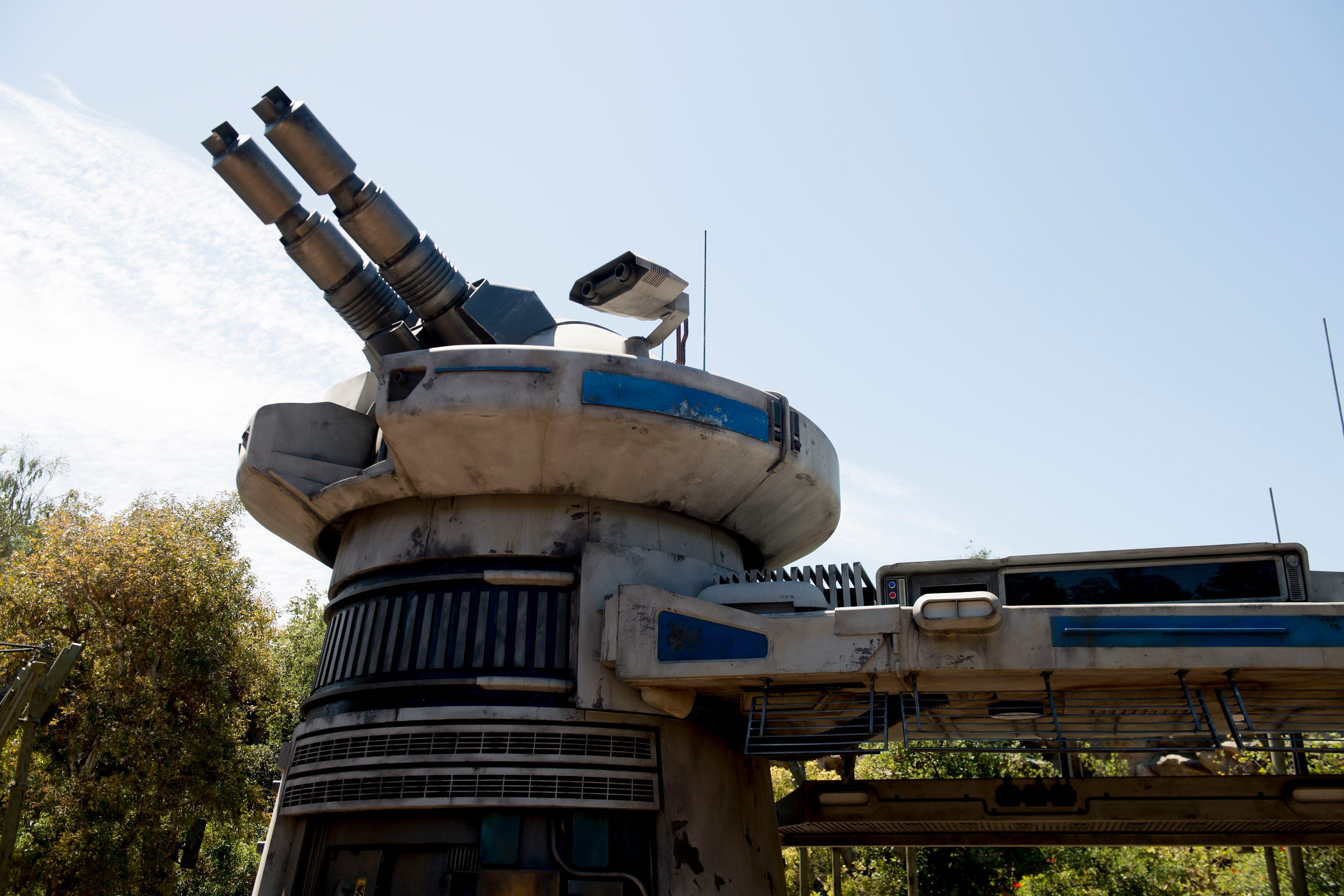 (Jeremy Harmon | The Salt Lake Tribune) A laser canon is seen in the Resistance camp area at Star Wars: Galaxy's Edge in Anaheim, Ca. on Wednesday, May 29, 2019.