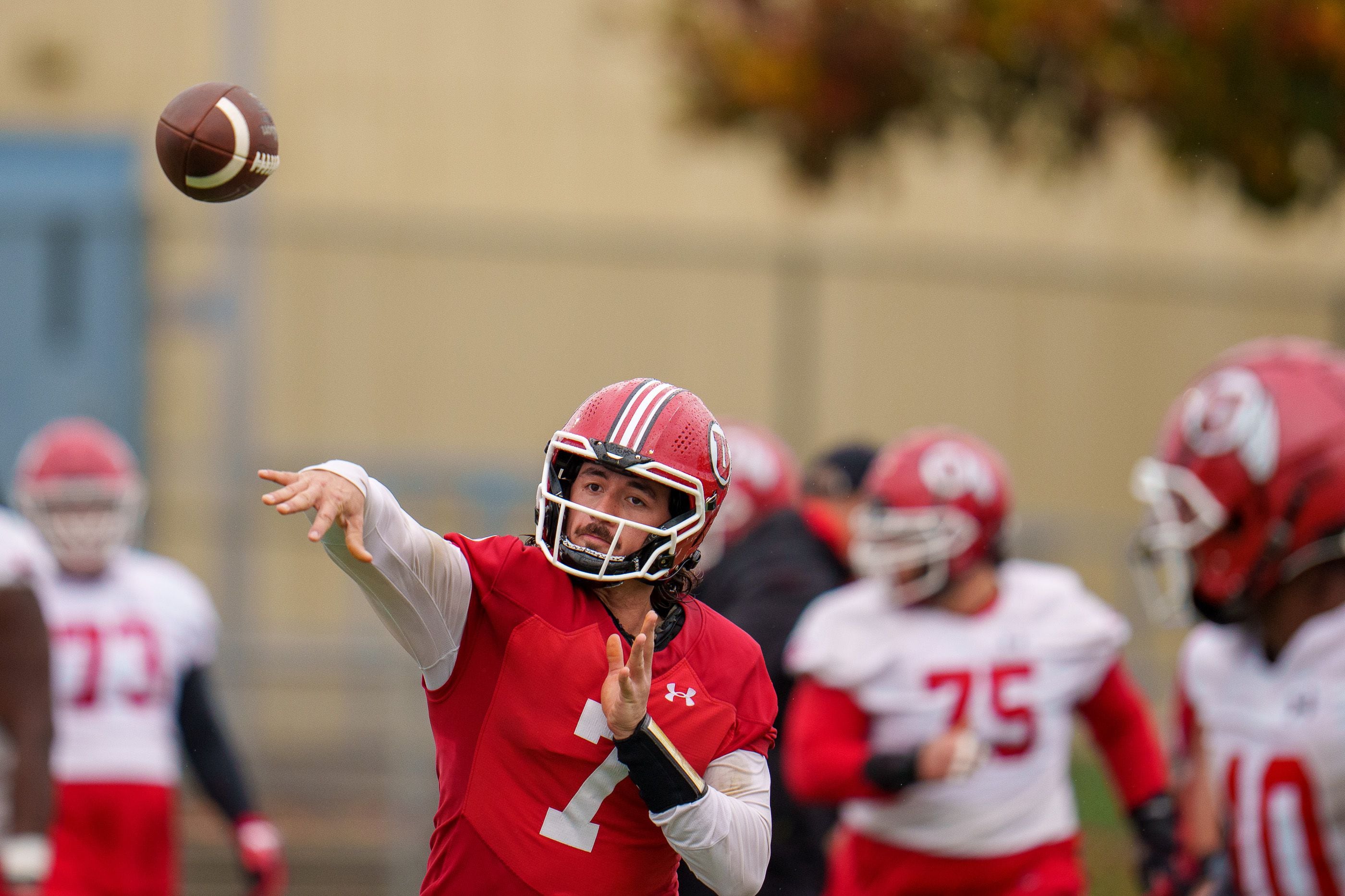 (Trent Nelson | The Salt Lake Tribune) Cameron Rising as the Utah Utes practice leading up to the Rose Bowl at Harbor College in Wilmington, Calif., on Wednesday, Dec. 29, 2021.