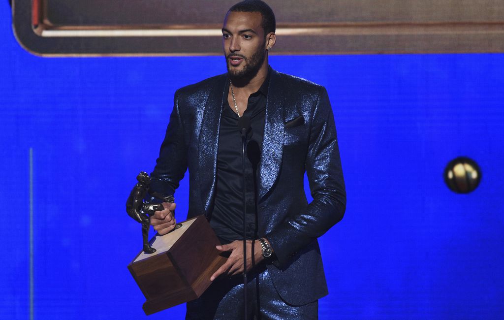 Jazz's Rudy Gobert is honored as NBA Defensive Player of Year