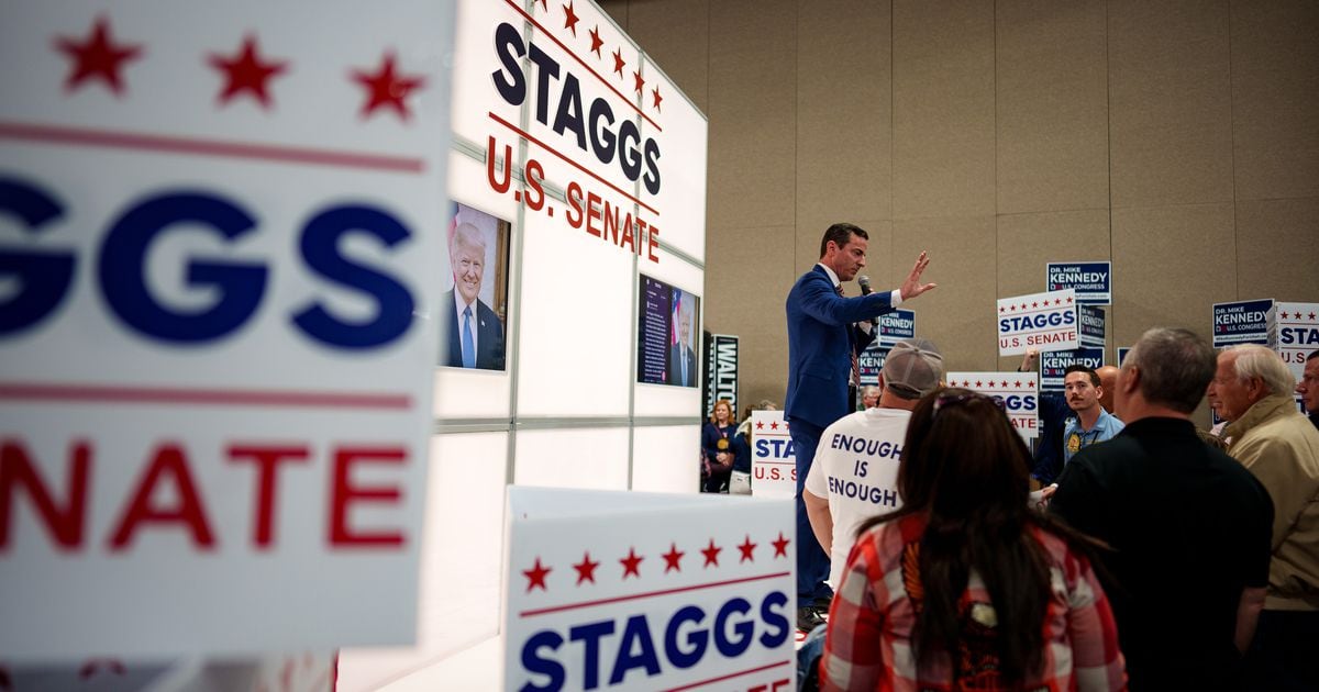 Utah GOP convention: Trump endorses Trent Staggs for U.S. Senate Photo