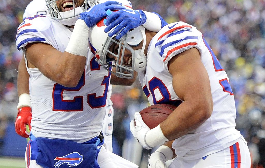 Buffalo Bills safety Micah Hyde (23) runs during the second half of an NFL  football game