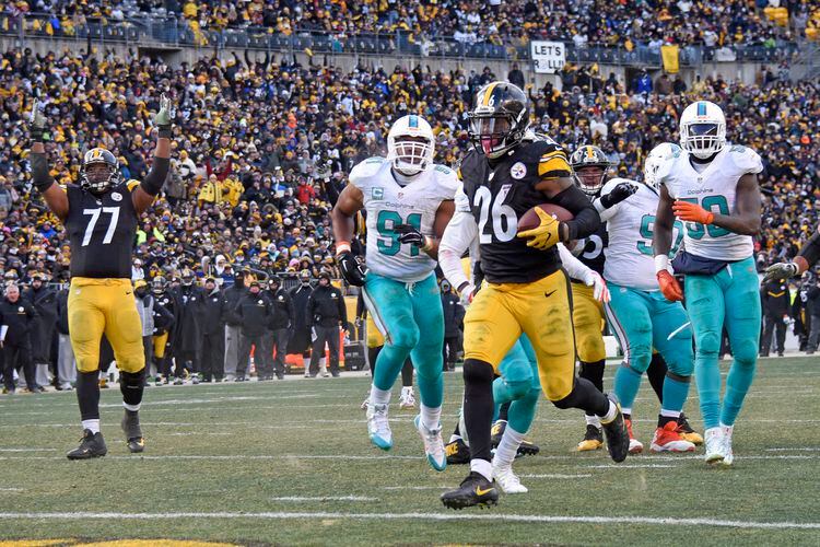 Le'Veon Bell torches Dolphins for Steelers playoff-record 167 yards - ABC7  San Francisco