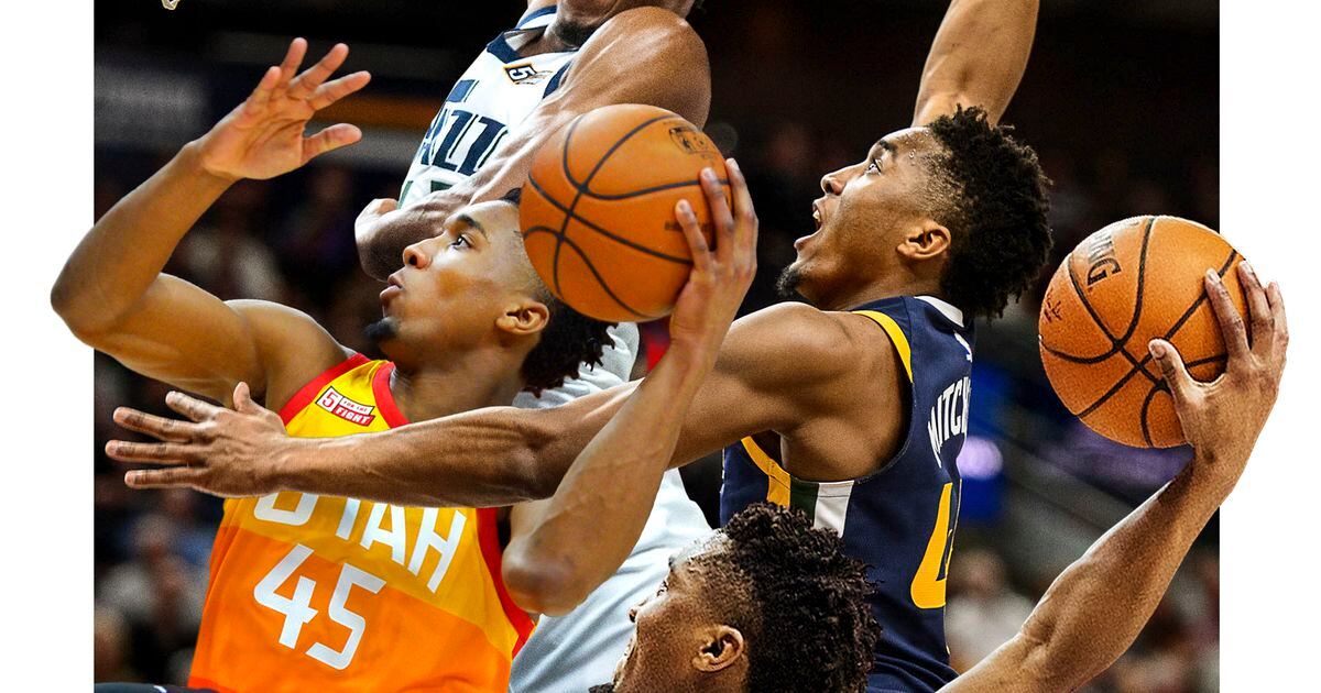 Donovan Mitchell dunk: Jazz rookie tip-dunked his own miss and it