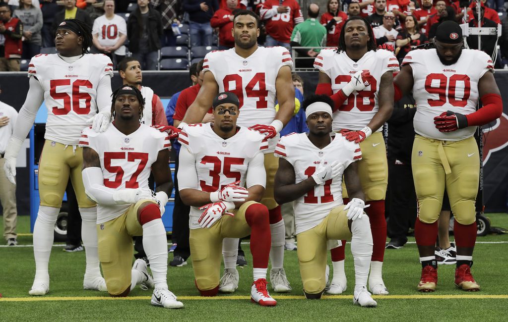 Several NFL preseason games see players demonstrate during national anthem