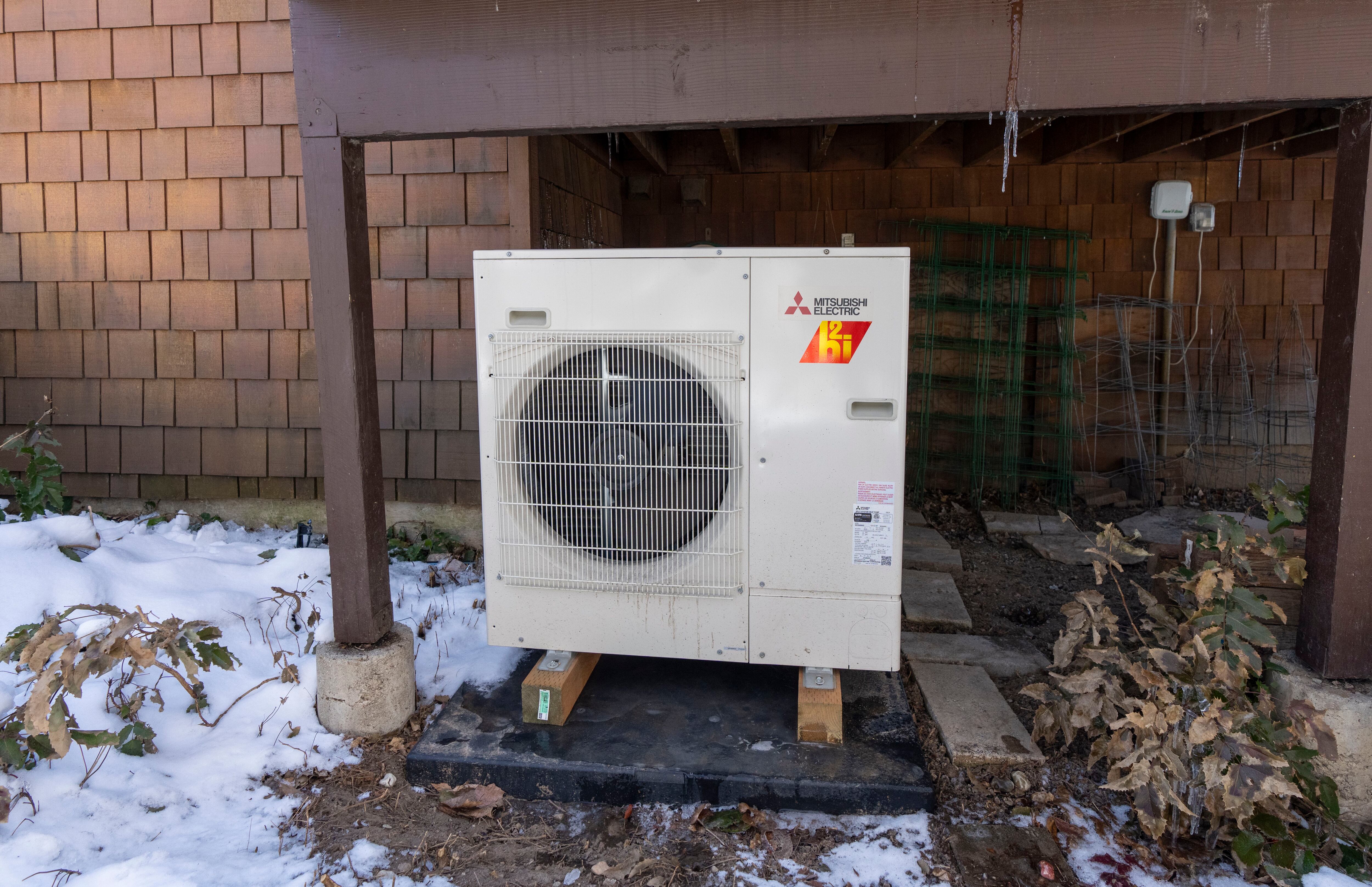 (Rick Egan | The Salt Lake Tribune) Don Jarvis Installed a heat pump at his home in Provo, on Thursday, April 6, 2023. 