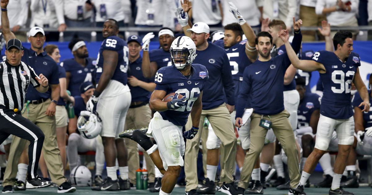 Penn State running back Saquon Barkley entering NFL draft