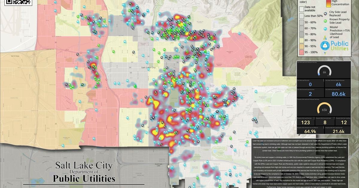 SLC Will Use Federal Money To Replace Lead Pipes. Here Are The Areas ...