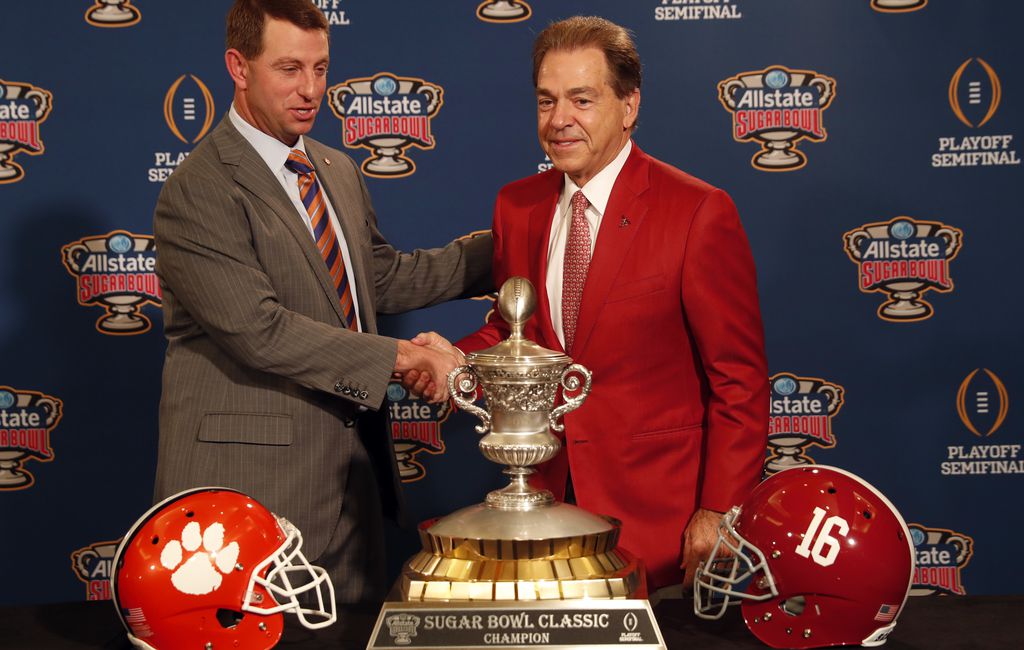 Dabo Swinney, Nick Saban Have Very Different Gatorade Bath Histories