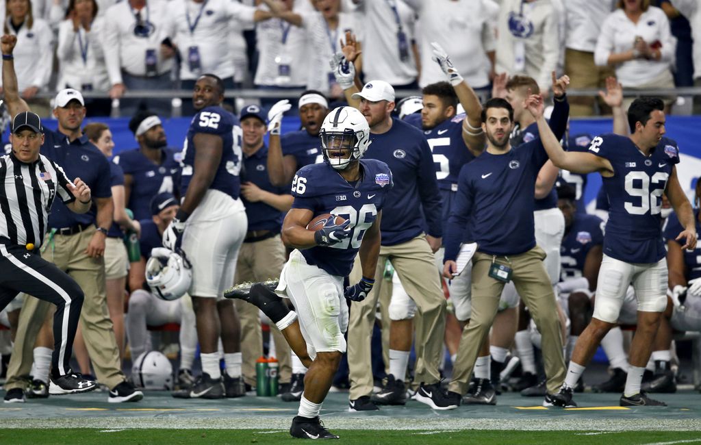 Penn State running back Saquon Barkley entering NFL draft