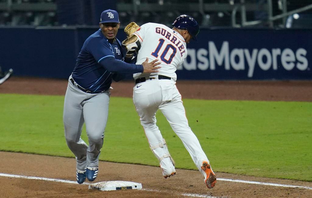 Houston Astros first baseman Yuli Gurriel goes up to bat during a