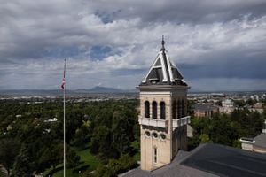 (Francisco Kjolseth | The Salt Lake Tribune) Utah State University's Old Main building, shown in 2023. The Logan school has closed its Inclusion Center in the wake of the state's new anti-DEI law.