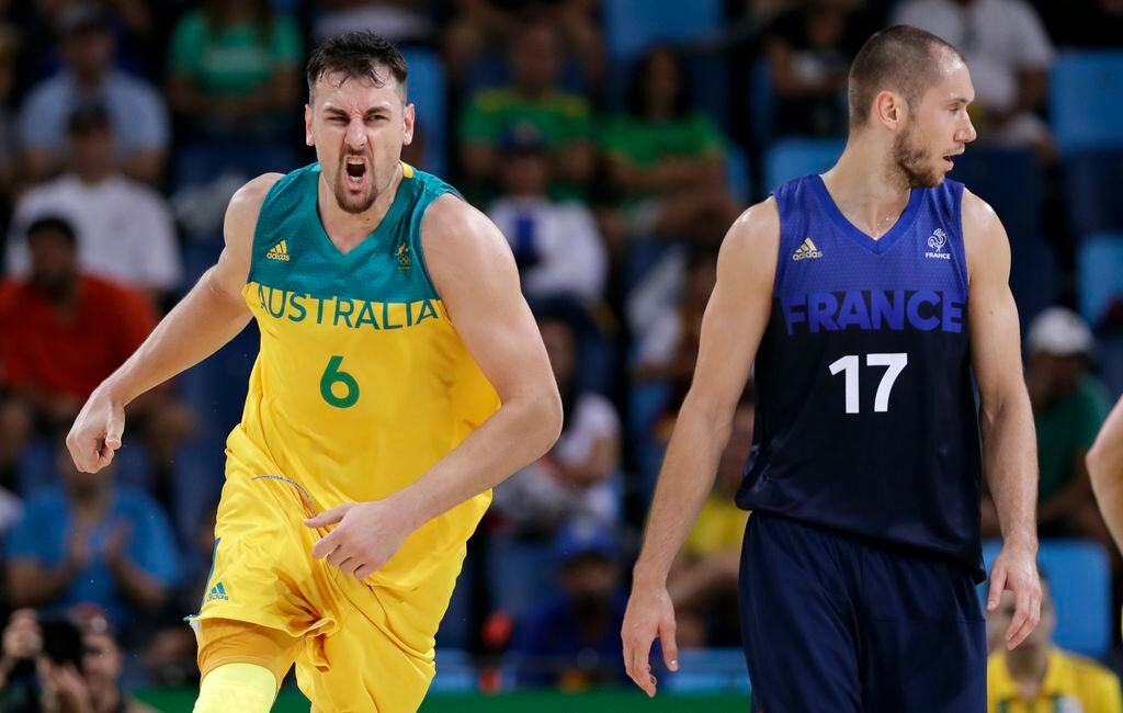 Former NBA player Andrew Bogut watches the NBL (National