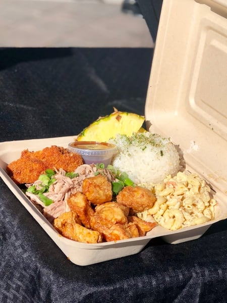 (Brodi Ashton | For The Salt Lake Tribune) A lunch plate at The Salty Pineapple Food Truck in Salt Lake City.