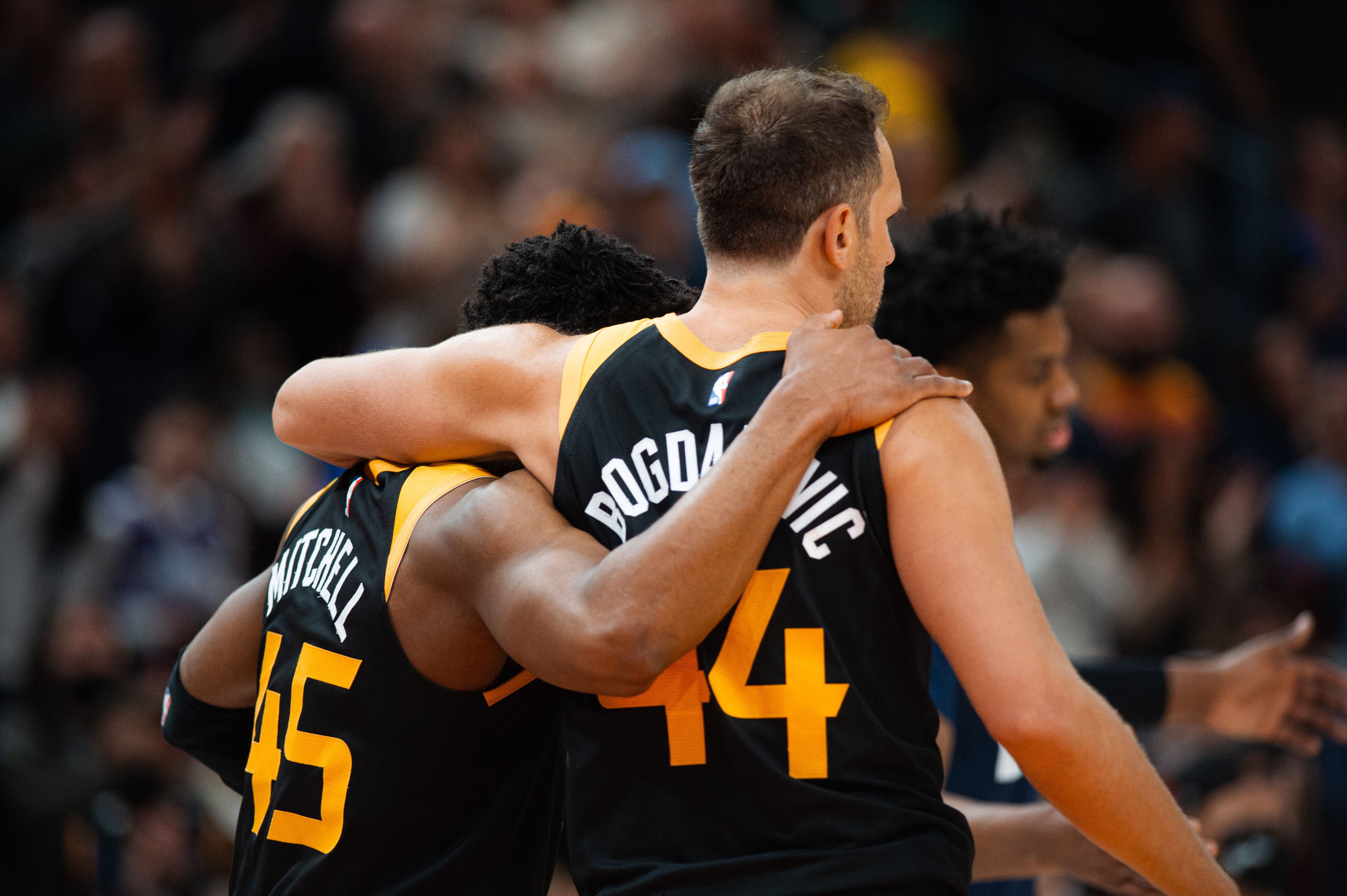 NBA_ Jersey Utah Jazz''Men Donovan Mitchell Bojan Bogdanovic