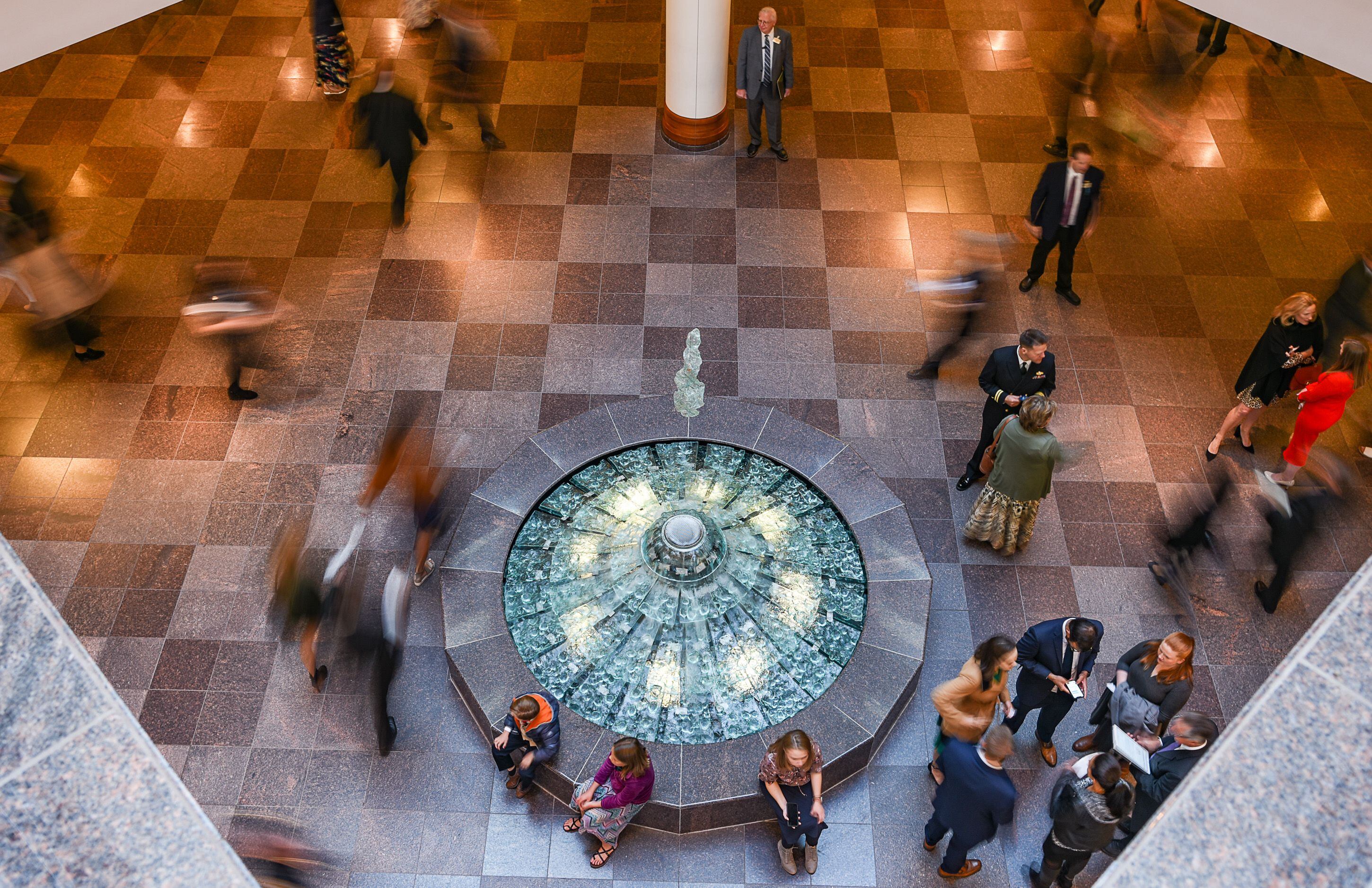 (Francisco Kjolseth | The Salt Lake Tribune) People arrive for the Sunday session of the 189th twice-annual General Conference of The Church of Jesus Christ of Latter-day Saints at the Conference Center in Salt Lake City on Sunday, Oct. 6, 2019.