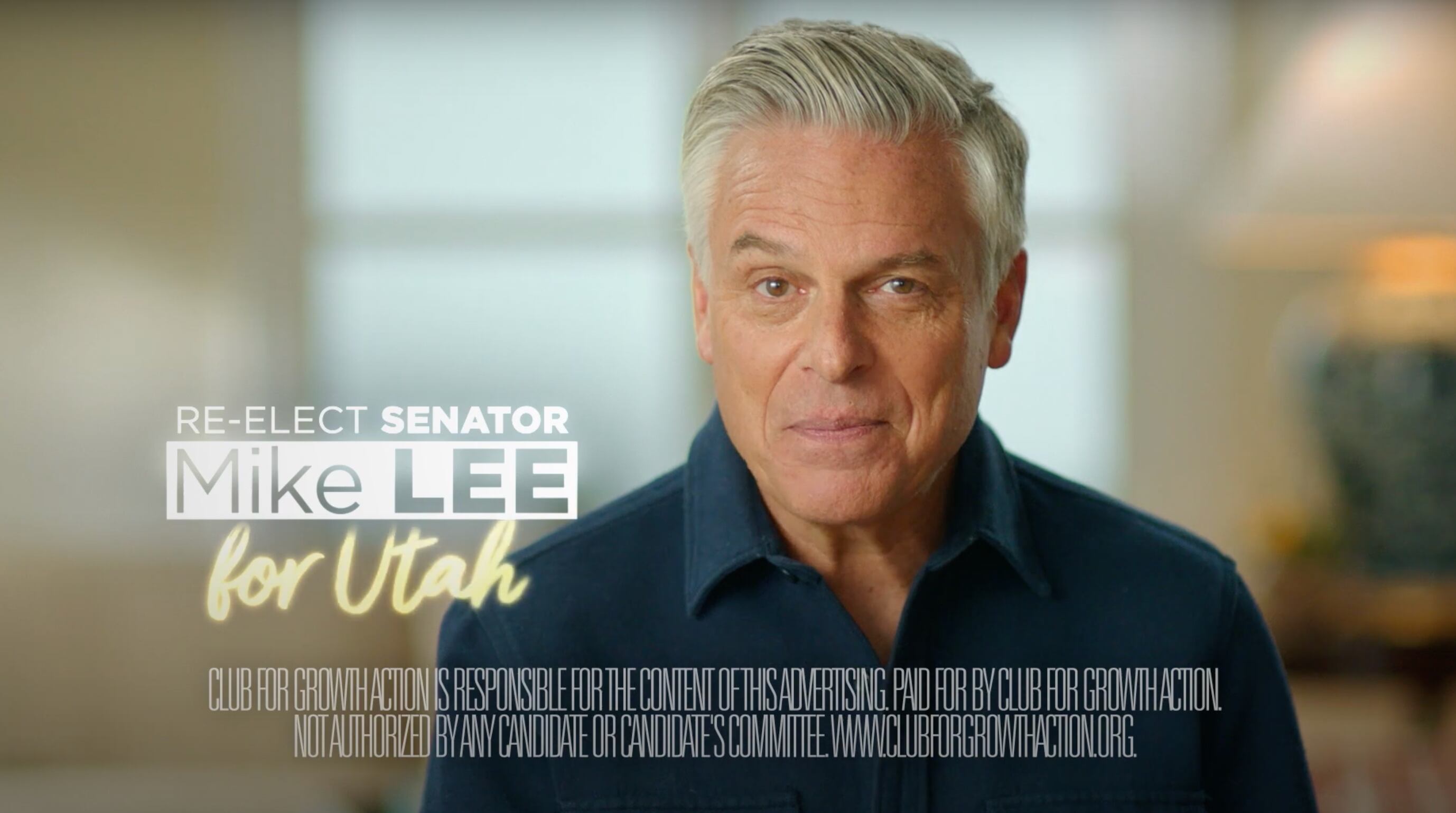 (Screenshot from YouTube) A screenshot from a Club for Growth ad where former Utah Gov. John Huntsman Jr. endorses Utah U.S. Senator Mike Lee for reelection in the 2022 midterm elections. The ad first aired on YouTube on Oct. 26, 2022.